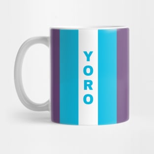 Yoro City in Honduras Flag Colors Vertical Mug